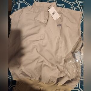 NWT Figs bone bodysuit scrub top